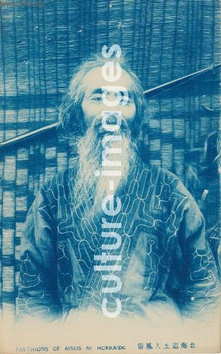 An Old Ainu Man from the series Fashions of Ainu in Hokkaido (Hokkaido dojin fuzoku)