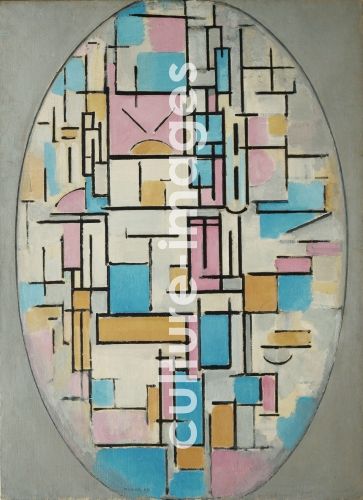 Piet Mondrian, Farbflächen im Oval I