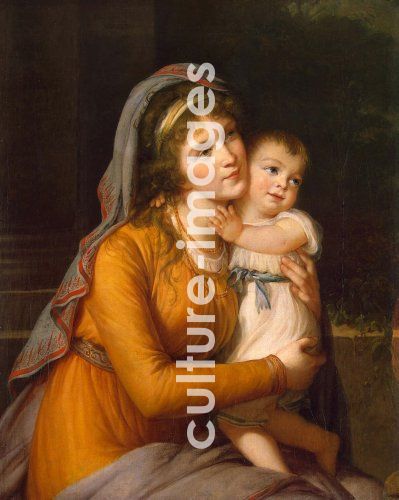 Marie Louise Elisabeth Vigée-Lebrun, Porträt von Baronin Anna Sergejewna Stroganowa (1765-1824) mit Sohn