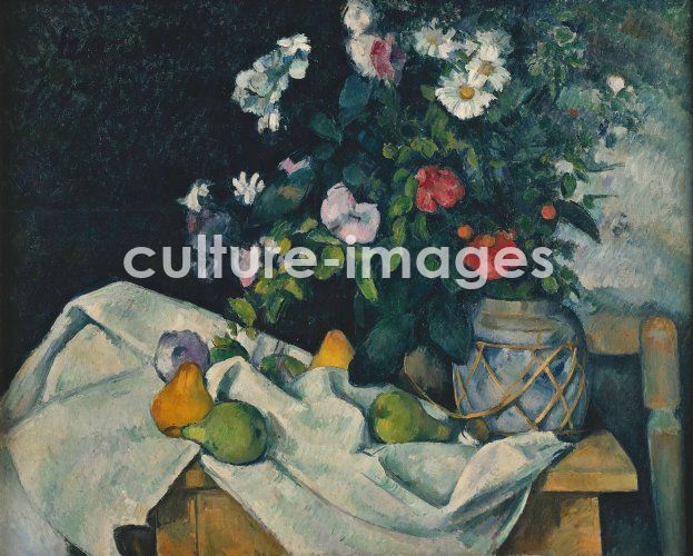 Paul Cézanne, Stillleben mit Blumen und Früchten