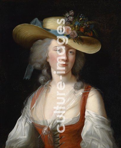 Marie Louise Elisabeth Vigée-Lebrun, Porträt von Anne Catherine Le Preudhomme de Chrtenoy, Comtesse de Verdun, als schöne Gärtnerin