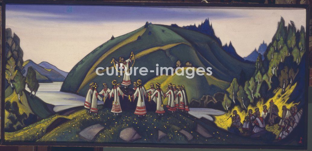 Nicholas Roerich, Bühnenbildentwurf zum Ballett Das Frühlingsopfer (Le Sacre du Printemps) von I. Strawinski