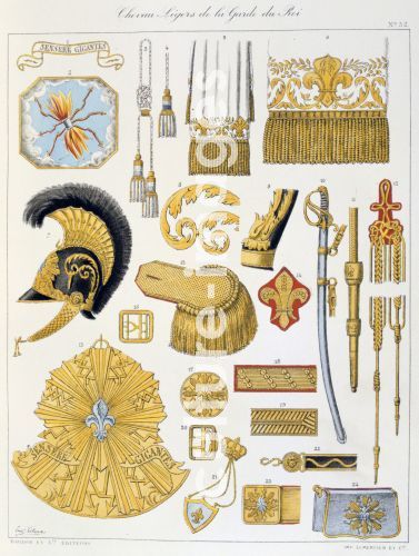 French military accoutrements including sword