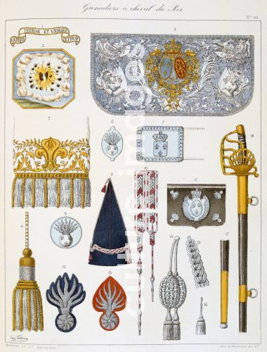 French military accoutrements including sword