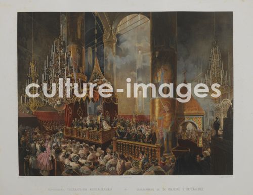 Zichy, Mihály, Coronation of Alexander II in the Dormition Cathedral of the Moscow Kremlin on 26 August 1856
