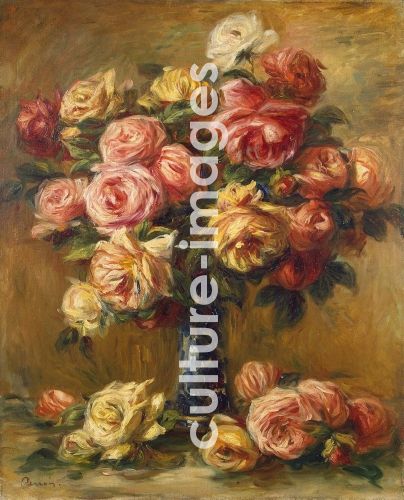 Pierre Auguste Renoir, Rosen in einer Vase