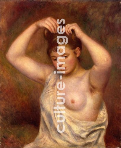 Pierre Auguste Renoir, Frau, sich die Haare richtend