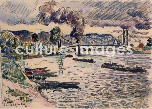 Paul Signac, Hängebrücke in Les Andelys