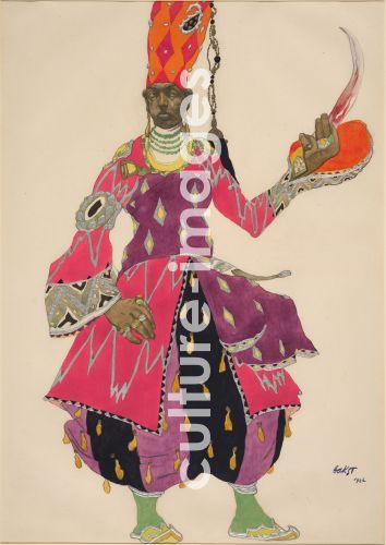 Léon Bakst, Eunuch. Kostümentwurf zum Ballett Scheharazade von N. Rimski-Korsakow