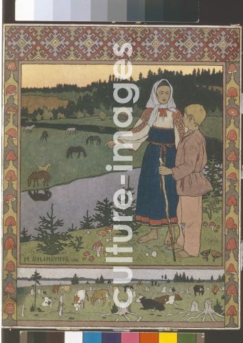 Iwan Jakowlewitsch Bilibin, Illustration zum Märchen Aljonuschka und Iwanuschka