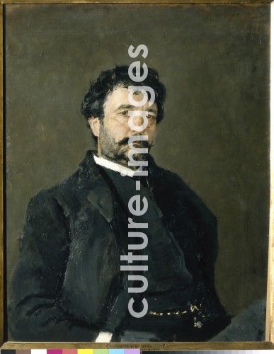 Valentin Alexandrowitsch Serow, Porträt von Opernsänger Angelo Masini (1844-1926)