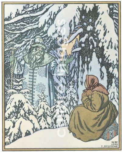 Iwan Jakowlewitsch Bilibin, Illustration zum Märchen Morosko