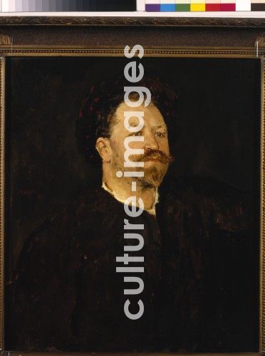 Valentin Alexandrowitsch Serow, Porträt von Opernsänger Francesco Tamagno (1850-1905)
