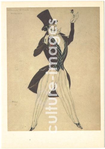 Léon Bakst, Costume design for the ballet Carnaval by R. Schumann