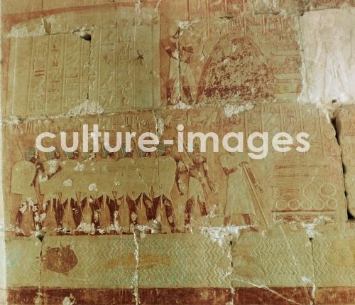 Painted relief from the temple of Queen Hatshepsut