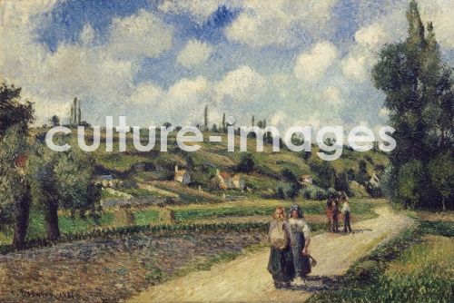 Camille Pissarro, Landscape near Pontoise, the Auvers Road