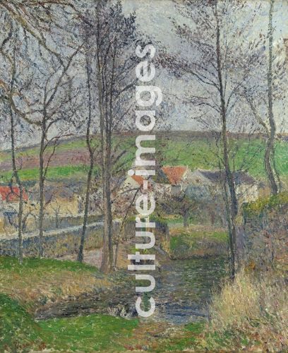 Camille Pissarro, The banks of the Viosne at Osny in grey weather