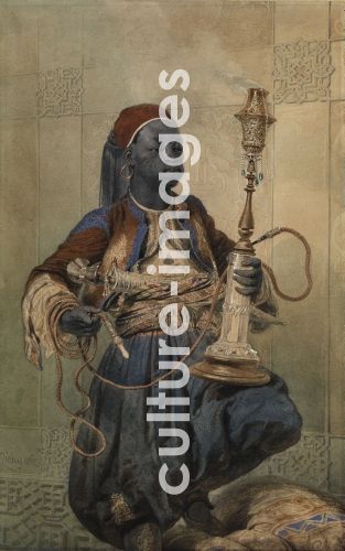 Zichy, Mihály, Nubian with a Waterpipe
