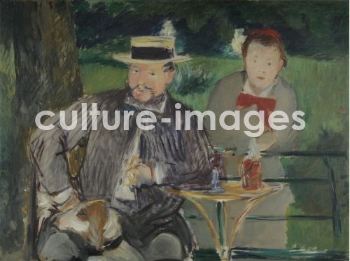 Édouard Manet, Portrait of Ernest Hoschedé with his Daughter Marthe