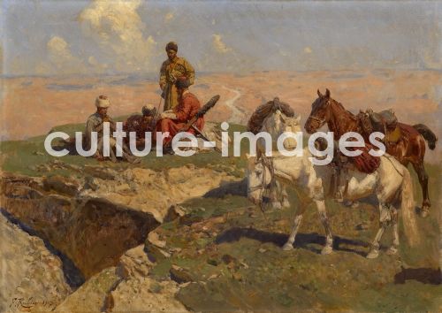 Franz Roubaud, Caucasian Riders at Rest