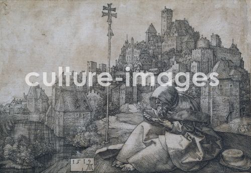 Albrecht Dürer, Saint Anthony in front of the town