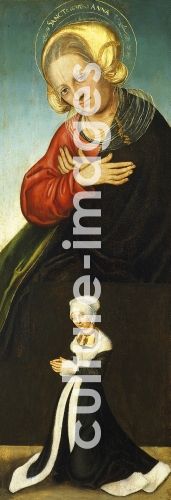 Lucas Cranach der Ältere, Saint Anne with the Duchess Barbara of Saxony as Donor