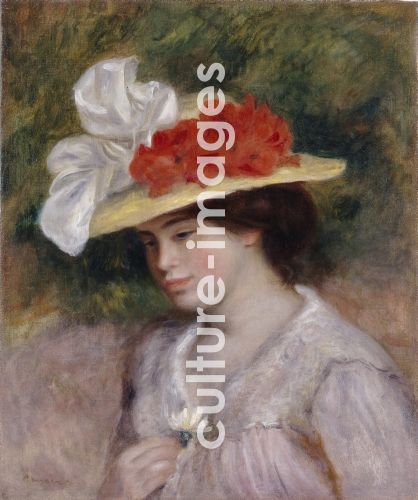 Pierre Auguste Renoir, Woman in a Flowered Hat