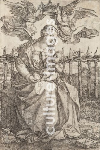 Albrecht Dürer, Virgin Mary Crowned By Two Angels