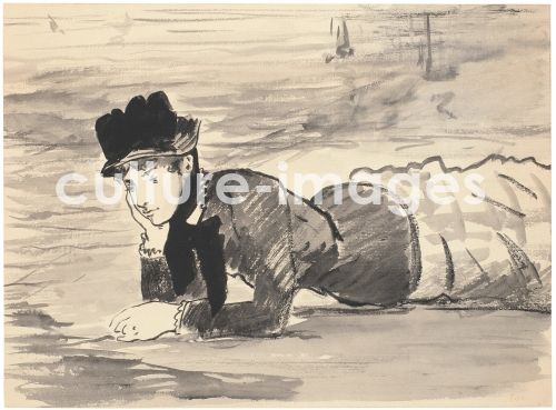 Édouard Manet, Woman Lying on the Beach. Annabel Lee