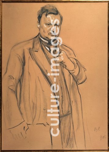 Valentin Alexandrowitsch Serow, Portrait of the composer Alexander Glazunov (1865-1936)