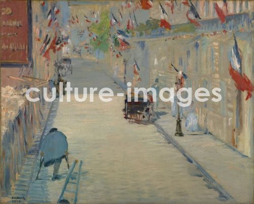Édouard Manet, The Rue Mosnier with Flags