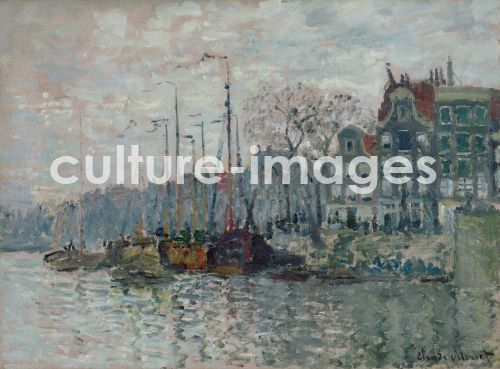 Claude Monet, View of the Prins Hendrikkade and the Kromme Waal in Amsterdam
