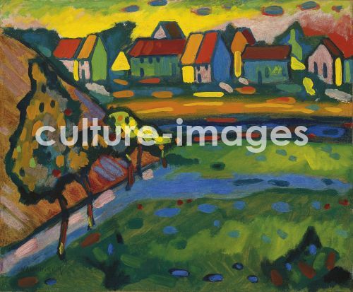Wassily Wassiljewitsch Kandinsky, Bavarian village with a field