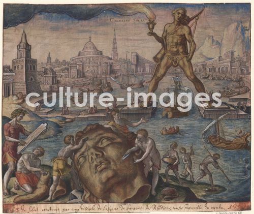 Philipp Galle, The Colossus of Rhodes (from the series The Eighth Wonders of the World) After Maarten van Heemskerck