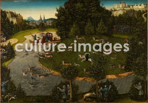 Lucas Cranach der Ältere, Stag Hunt with the Elector Frederick the Wise