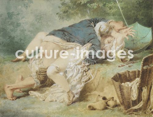 Zichy, Mihály, Lovers in a park
