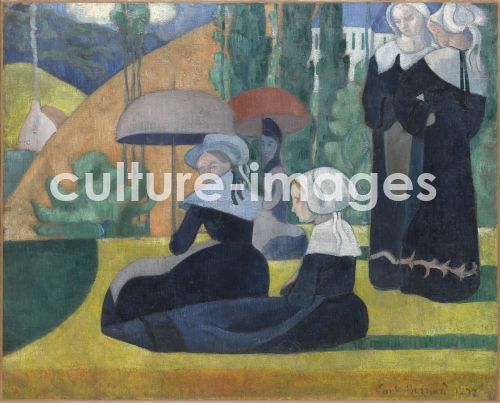 Émile Bernard, Breton Women with Umbrellas