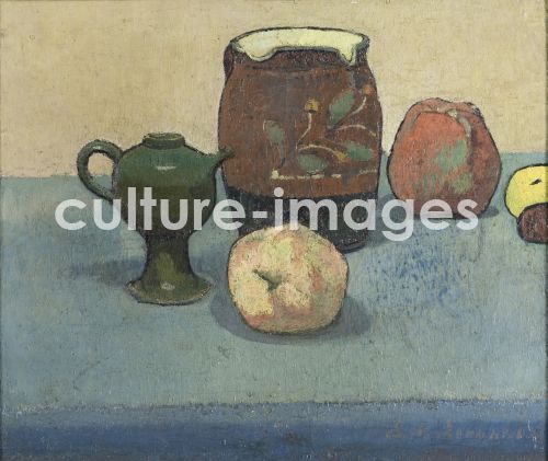 Émile Bernard, Stoneware pots and apples