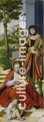 Lucas Cranach der Ältere, Altarpiece of the Holy Kinship. Left panel
