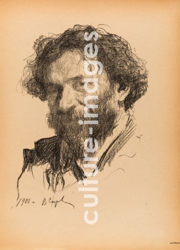 Valentin Alexandrowitsch Serow, Portrait of the painter Ilya Yefimovich Repin (1844-1930)