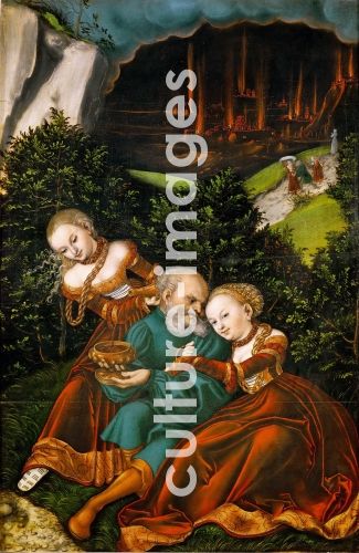 Lucas Cranach der Ältere, Lot and his Daughters