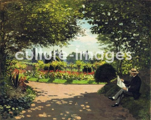 Claude Monet, Adolphe Monet in the Garden of Le Coteau at Sainte-Adresse