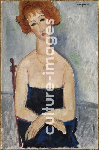 Amedeo Modigliani, Red-headed Woman wearing a Pendant