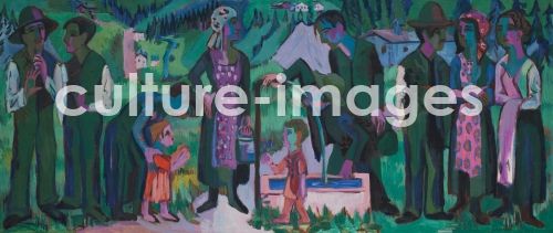 Ernst Ludwig Kirchner, Sunday in the Alps. Scene at the Well