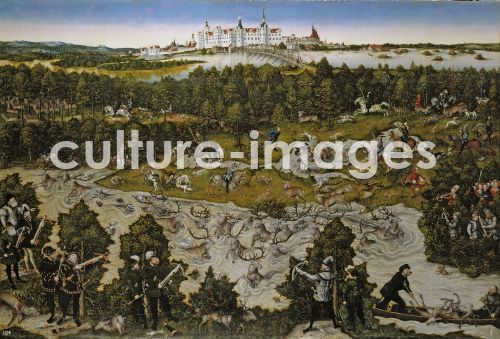 Lucas Cranach der Ältere, Hunt in Honour of Emperor Ferdinand I at Torgau Castle