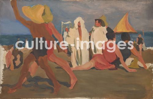 Léon Bakst, Bathers on the Lido, Venice (Serge Diaghilev and Vaslav Nijinsky on the Beach)