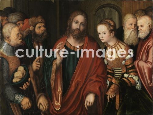 Lucas Cranach der Ältere, Christ and the Woman Taken in Adultery