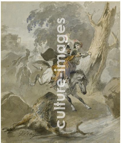 Zichy, Mihály, The Kidnap (From the Series Scènes du Caucase)