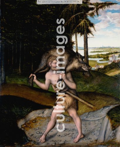 Lucas Cranach der Ältere, Heracles and the Erymanthian Boar (From The Labours of Hercules)