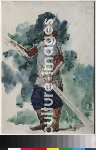 Valentin Alexandrowitsch Serow, Ruslan. Costume design for the opera Ruslan and Lyudmila by M. Glinka